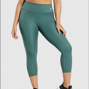 Dark Green Gymshark Training 7/8 Leggings